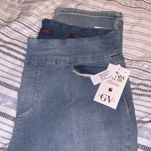 Gloria Vanderbilt pull on classic rise slim leg super stretch size 18 short, nwt